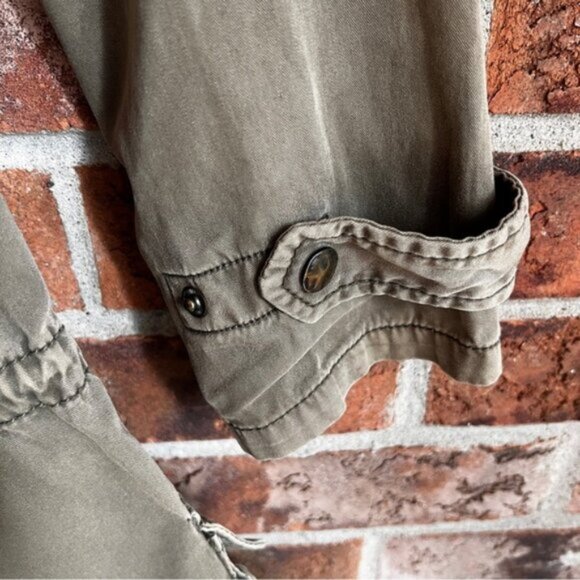 ARITZIA *  Talula TROOPER JACKET COAT w/ Hood  Green 100% cotton. - Picture 7 of 16